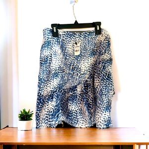 Express Blue, Black & White Miniskirt. NWT